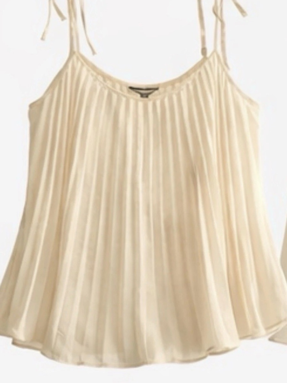 Banana Republic Pleated Tie-Shoulder Camisole - Cream